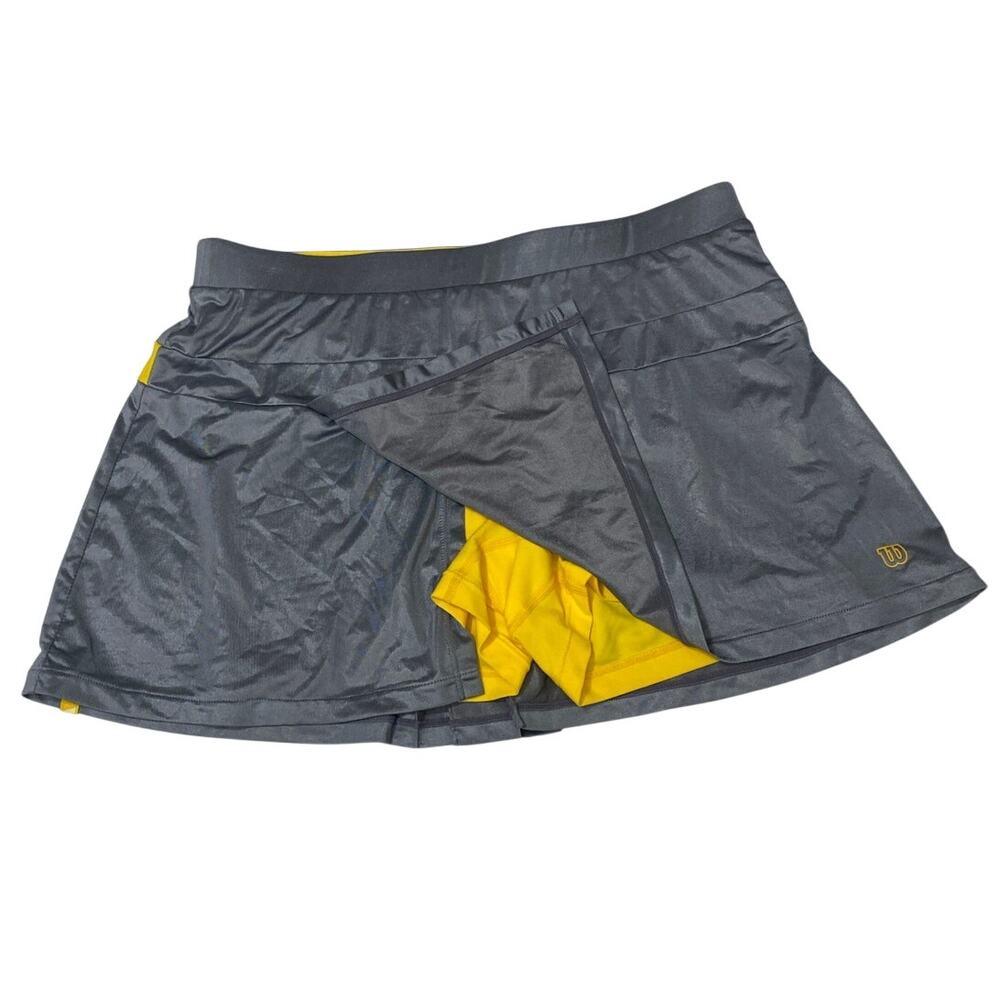 Wilson Women's Tennis Skirt Skort Size Small Metallic Blue Gray Athletic Pleated